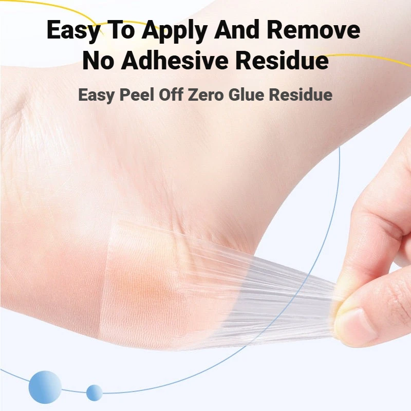 Invisible No Glue Heel Cushion Stickers Soft Breathable Foot Pads For Dry Cracked Heels For Men Women Daily Foot Care Use