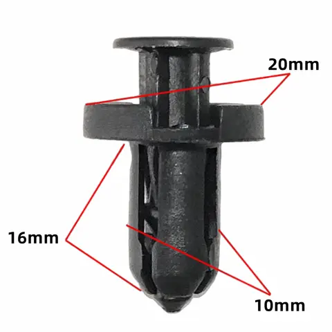 OEM 20Pcs For 10mm Hole Car Front Fender Clip Plastic Auto Retainer Bumper Rivet Fasteners Clips For Honda   XX10