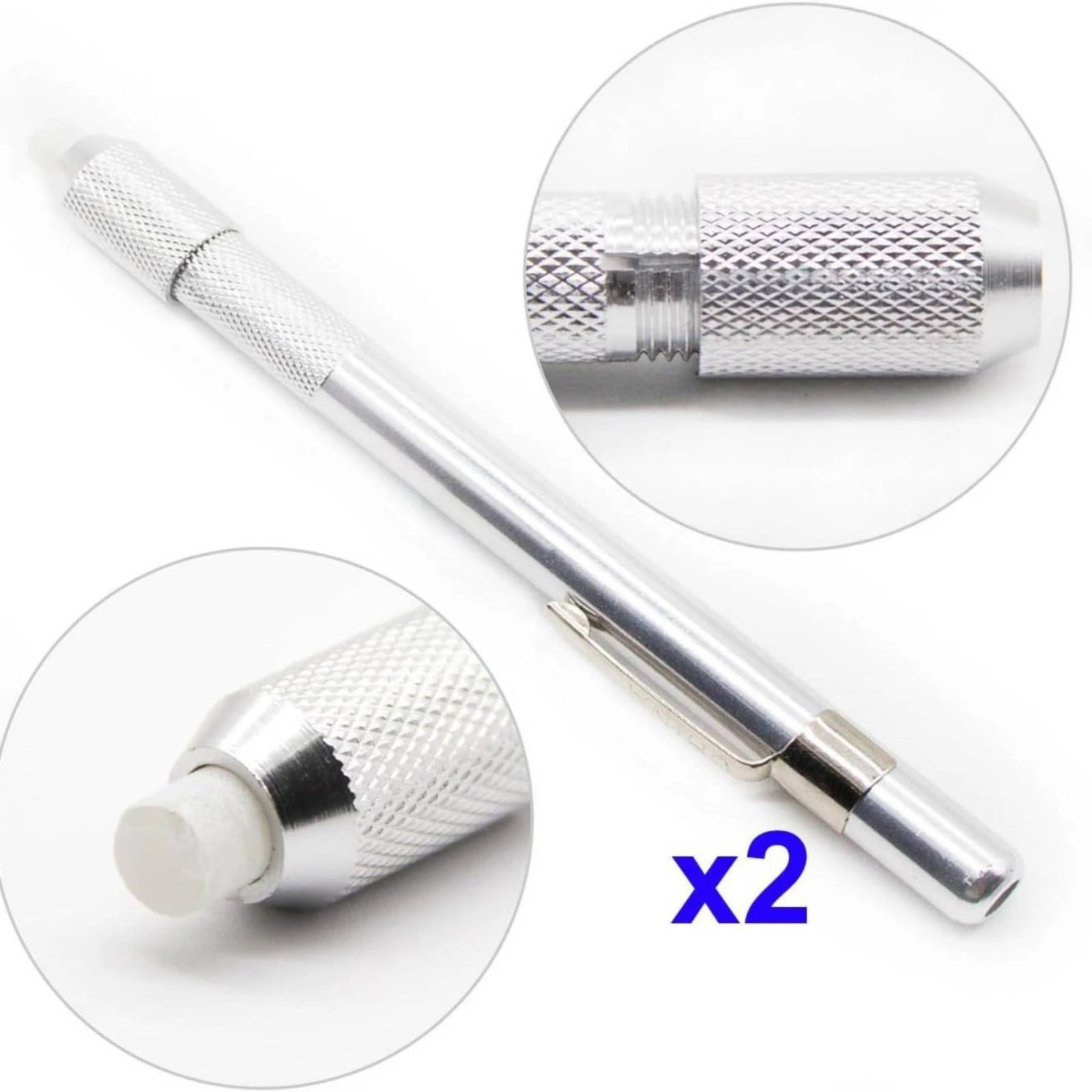 石鹸石マーキング器具ホルダー-金属石鹸石リフィル-自動マーキング器具ホルダー-ローレットグリップ筆記用品