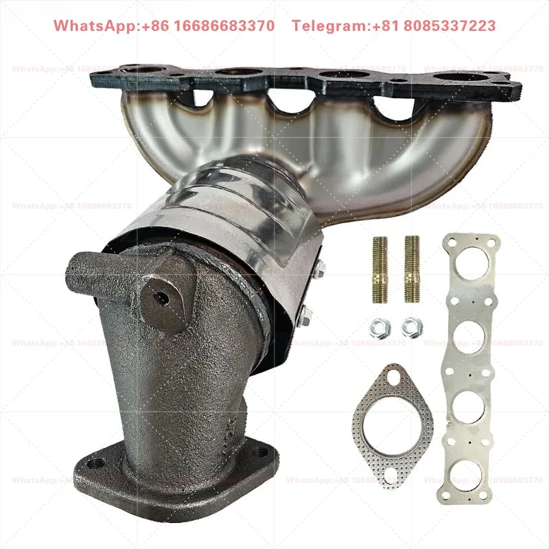 2.4L Engine Exhaust Header With Sealing Gasket Kit Vehicle Exhaust Gas Purification Heat Exchange Pipe Replacement Parts