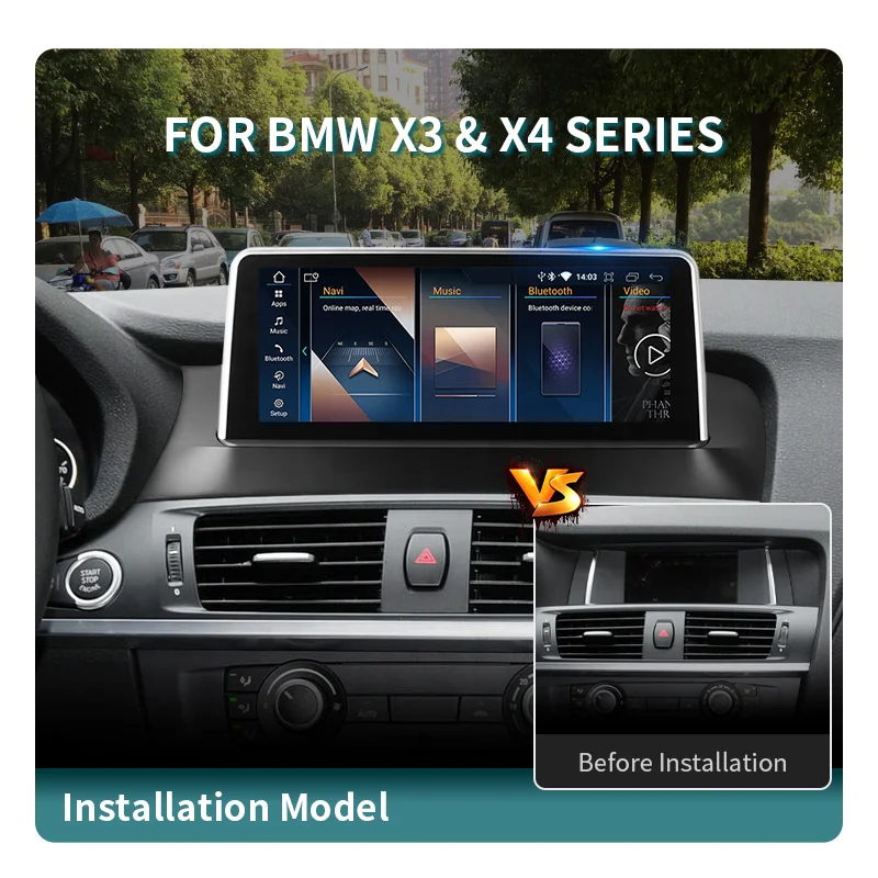 RoadNavi Android 13 Car Radio Wireless Carplay Android Auto GPS Navi Multimedia Player for BMW X3 F25 X4 F26
