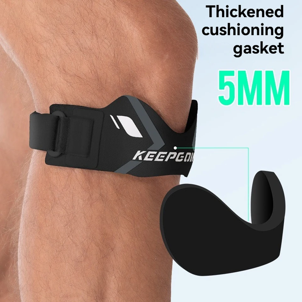 GTUBIKE 1PCS Patella Band Protection Kneecap Knee Tendon Support Strape Brace Adjustable Absorption Compression Pad Basketball