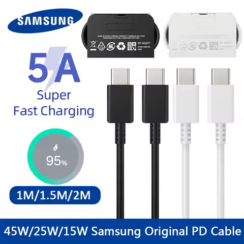 45W 25W Samsung S25 S24 Original Usb Type C Cable 5A PD Kable Fast Charging Galaxy S23 S22 S21 S20 Plus ultra Note 20 A71 Tab S8