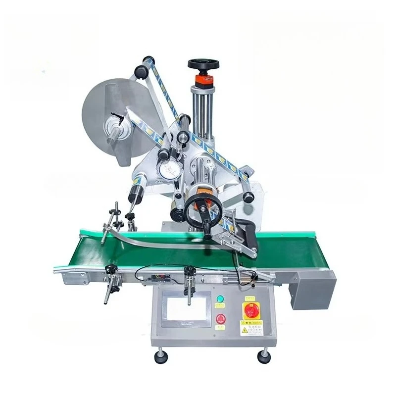 ZXSMART One Side Flat Surface Bottle Plastic Bag Book Automatic Labeling Sticking Machine For Stand Up Pouches Cosmetics Labeler