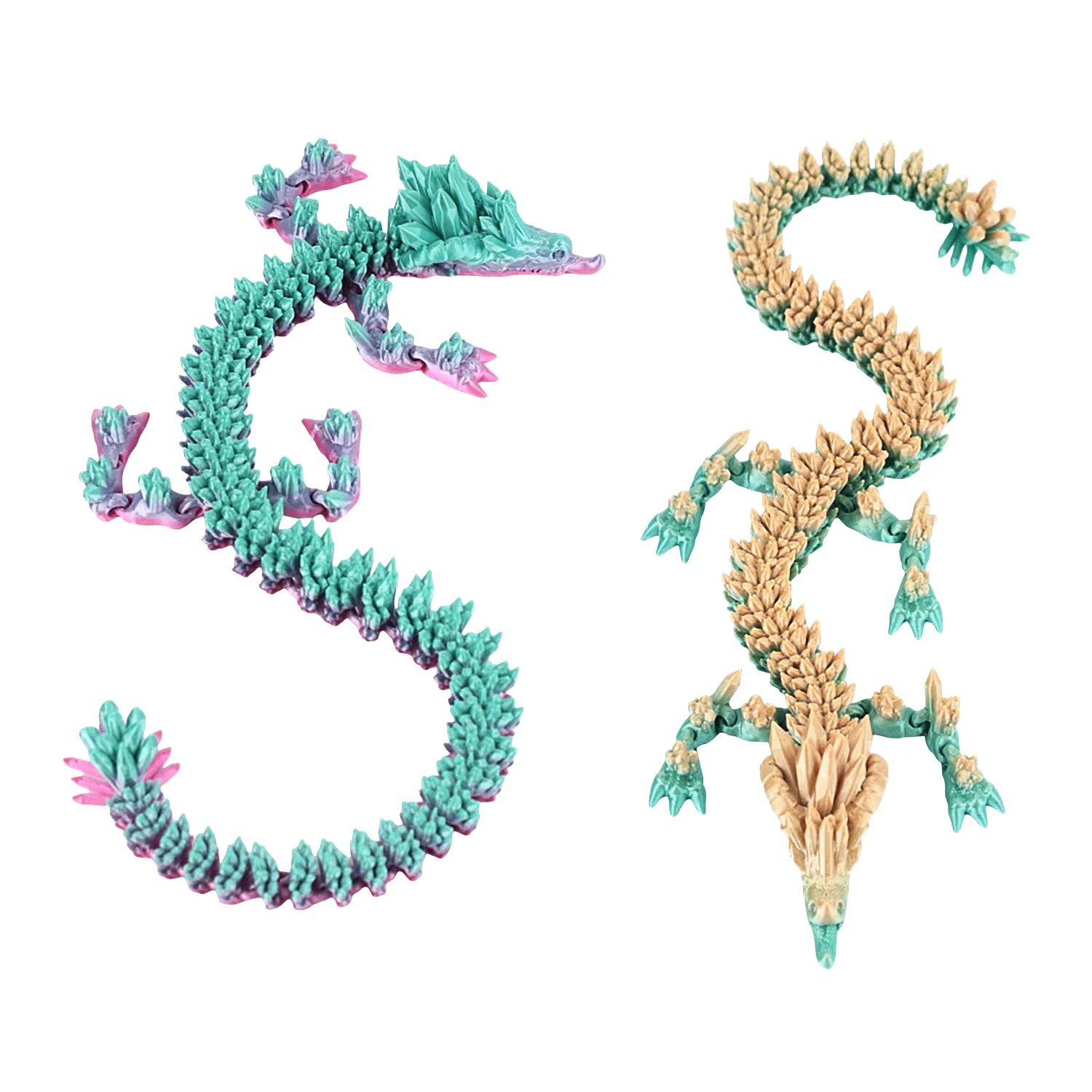 3D printed tongue sticking crystal dragon, candy color gradient consumables, color based on the actual product