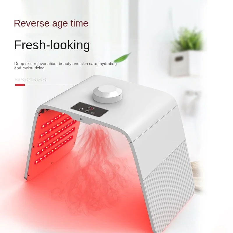 LED Spectrometer Photon Rejuvenation Beauty Instrument Red Blue Light Cold Spray Large Row Lamp Portable Folding Beauty Salon