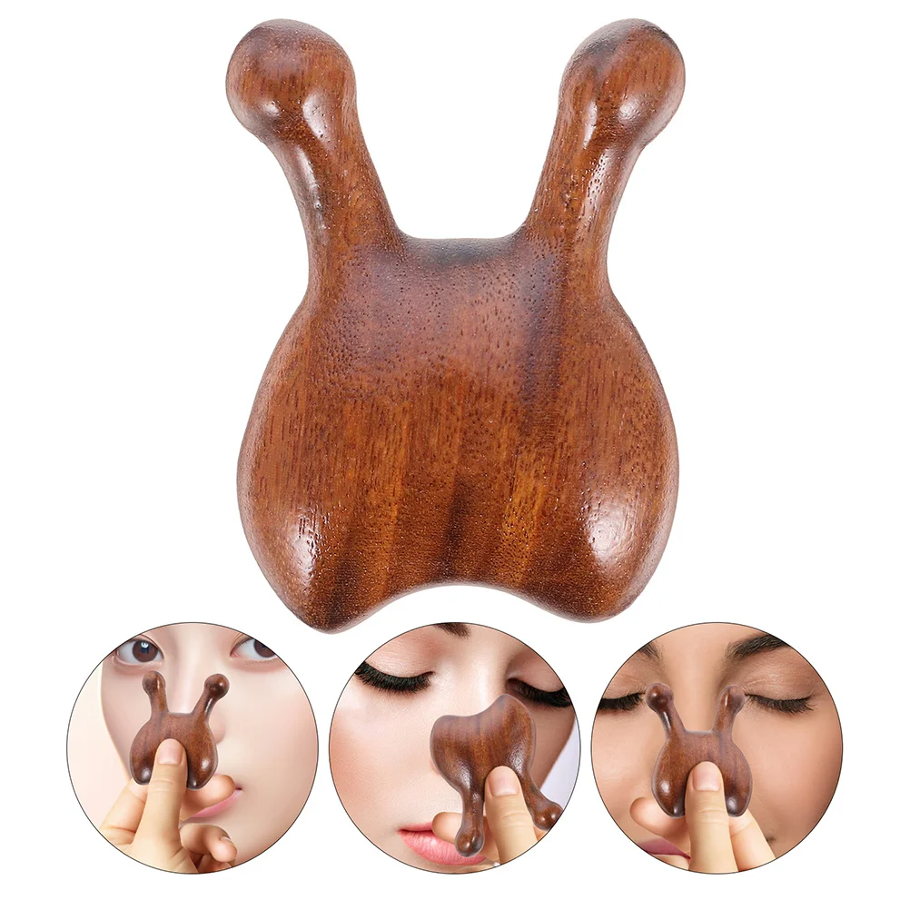 

2Pcs Nose Massager Wood Facial Massagers Ergonomic Design for Nose Eye and Face Acupoint Relief Facial Massager