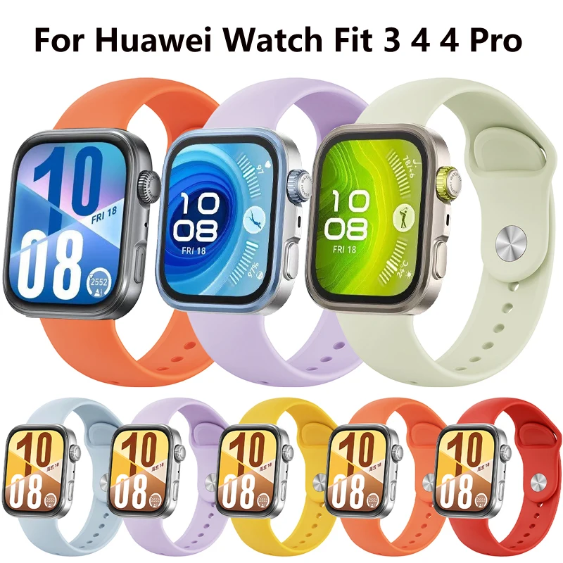 Silicone Band Strap For Huawei Watch Fit 4 Pro Sport Bracelet Correa For Huawei Watch Fit 3 4 4Pro Wristband Replacement Belt