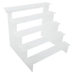 1-5 Tier Acrylic Display Stand Clear Display Riser Rack For Cupcake Perfume Doll Décor Organizer Amiibo Funko POP Figures DC05