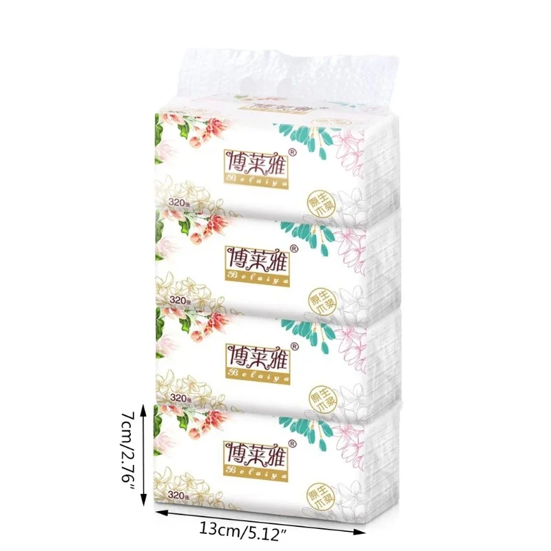 2021 New 3-Ply Facial Tissue, Soft Facial Paper, 320 Tissues per Pack, Household