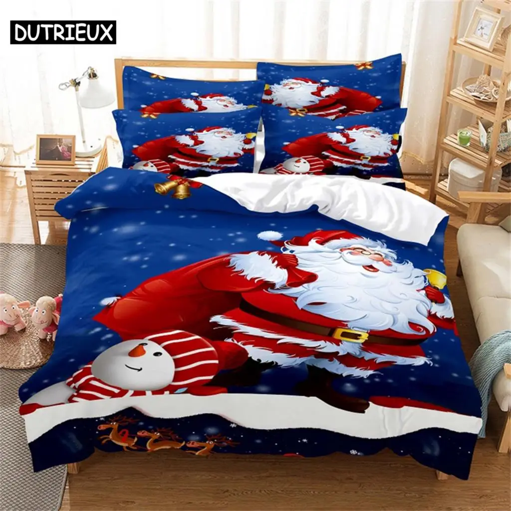 

Santa Claus Fashion Bedding Set 2/3pcs 3D Digital Printing Duvet Cover Sets 1 Quilt Cover + 1/2 Pillowcases US/EU/AU Size