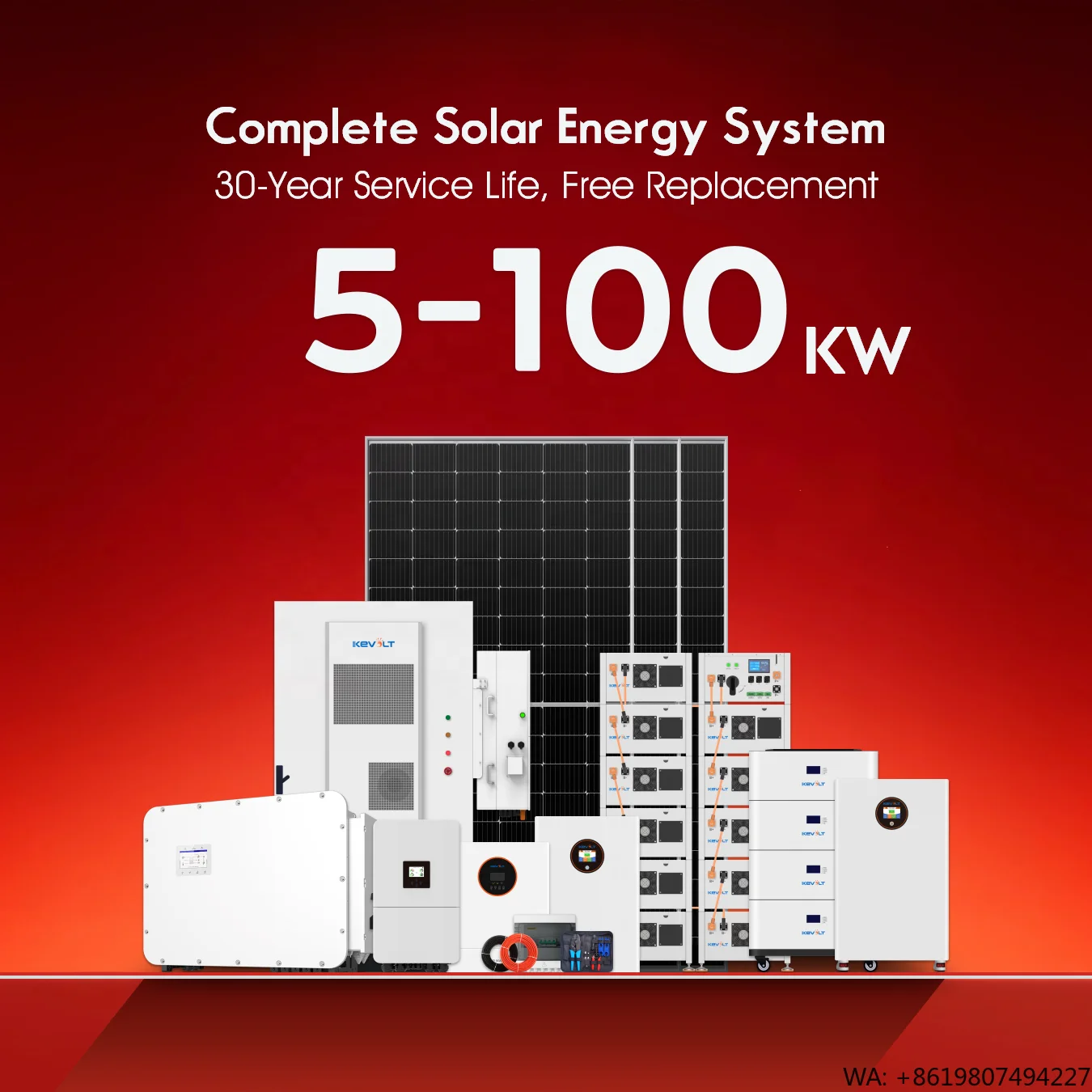 Solar Power System 5kW to 100kW Solar Panels With Battery and Inverter Complete Solar Energy System