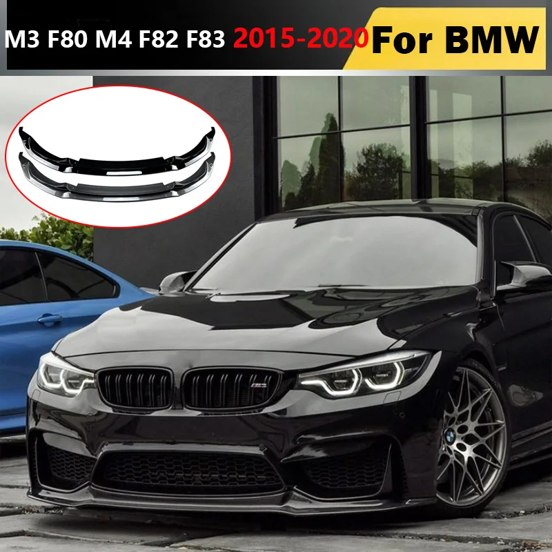 

For BMW M3 F80 M4 F82 F83 2015-2020 Front Bumper Lip Splitter Spoiler Diffuser Auto Accessory Lower Surround Guard CS Style