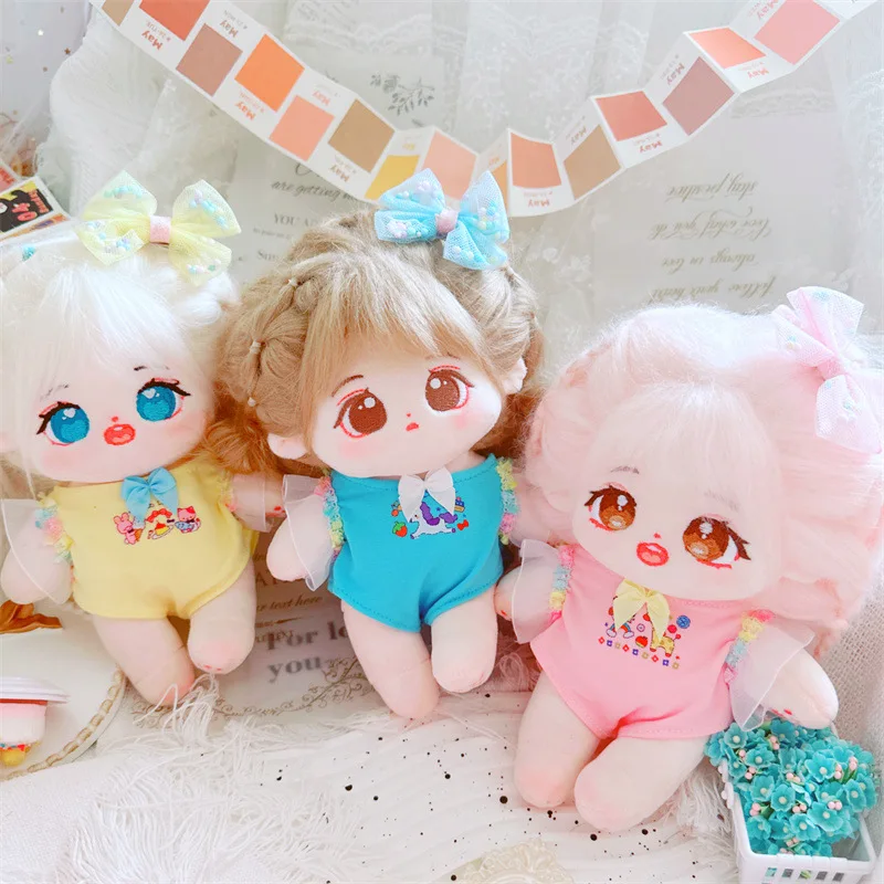 

20cm Kawaii Pink Swimsuit Set Doll Clothes Cute Stuffed Soft Cotton Naked No Attribute Doll for Girls Kids Fans Collection Gifts