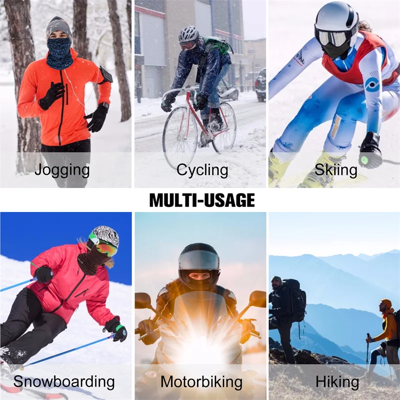 WEST BIKING Winter Fleece Cycling Scarf Outdoor Windproof Running Bike Face Cover Men Women Bicycle Bandana Sports Headwear image 6