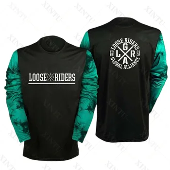 Gevşek rider motocross DH motosiklet yokuş aşağı jersey cclismo hombre jersey mtb dağ bisikleti gömlek mx bmx enduro spor