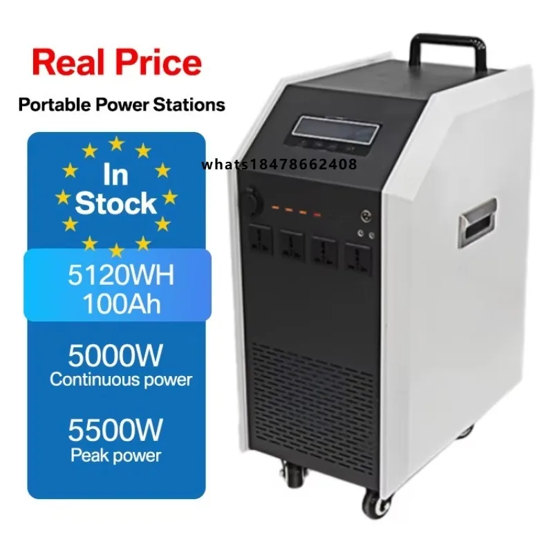 Fuente de energía portátil para camping de 5000W 5500W, generador solar de 5000W para exteriores