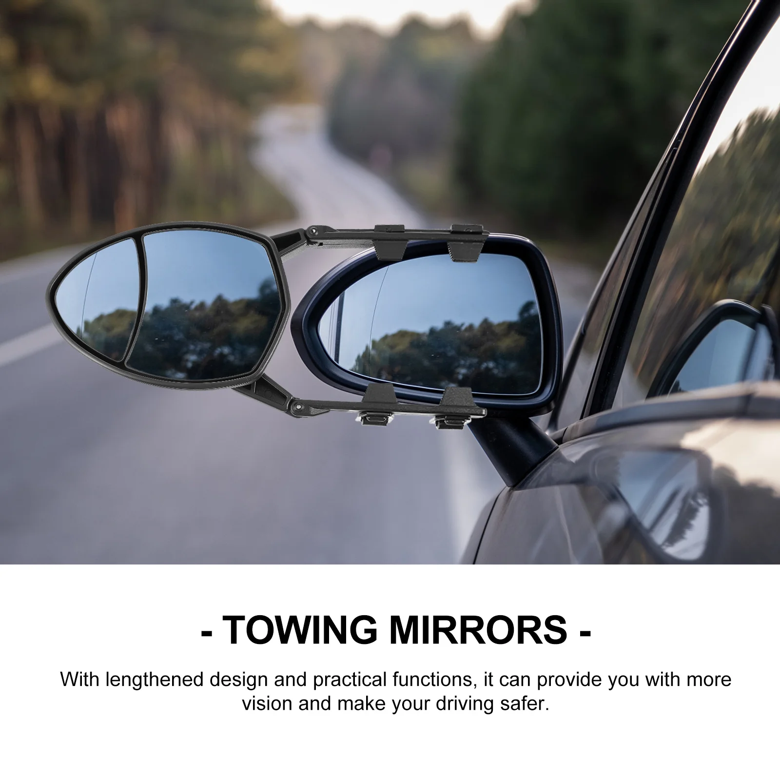 

1Pcs Rearview Extension Mirror for Trailer Rv Car ABS Glass Towing Wing Mirror Car Accessories Towing Mirrors Tractor Mirrors