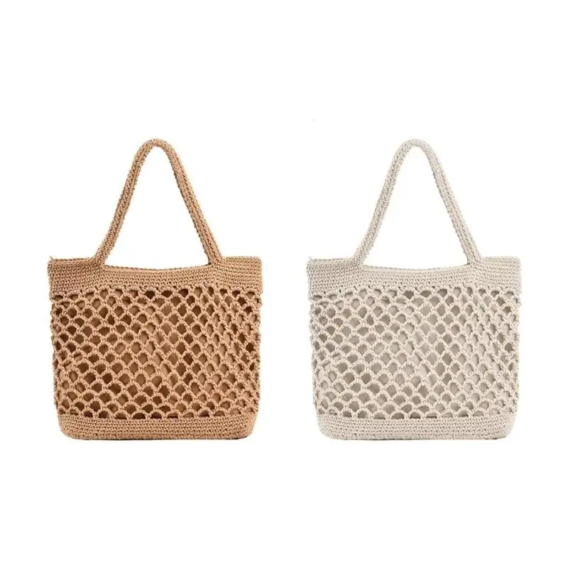 

D46D Versatile Women Hollow Out Tote Bag Handbag for Daily Use and Outdoor Activities