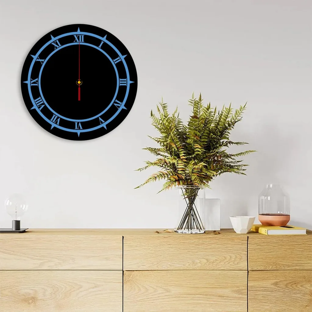 

Dark Hour Clock - Blue - Persona 3 Modern Simple and Wall Hung Clock for Study Bedroom Living Room Bathroom