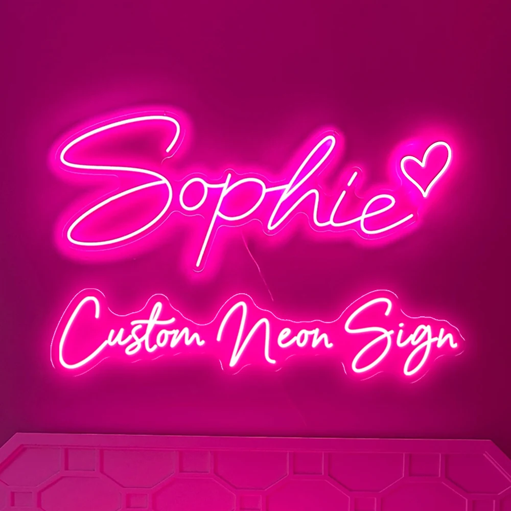 Custom Neon Sign Personalized Name Sign Led Neon Night Light Birthday Gifts Room Bedroom Decoration Wall Wedding LED Neon Lamp