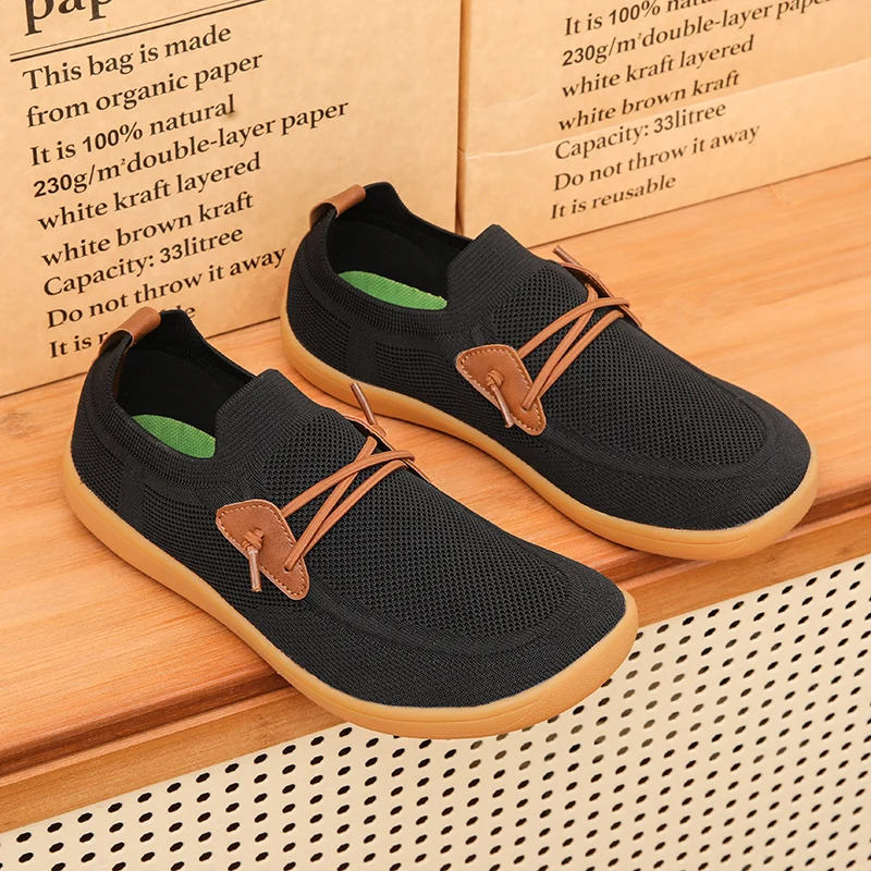 

Мужская обувь, широкая обувь для босиком для мужчин, минималистичная повседневная обувь из спилка, дышащая удобная черная обувь, прогулочные кроссовки