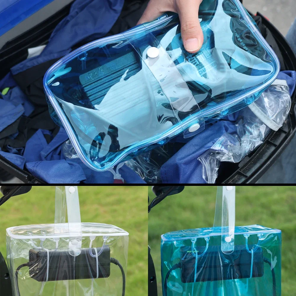 

Battery Charger Waterproof Cover Electric Vehicle Electromobile Socket Waterproof Box Clear Outdoor Rain Cover Waterproof Bag