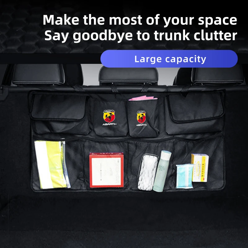 Car Seatback Organizer Large Capacity Trunk Tools Storage Bag For Fiat Abarth Grande Punto Tipo Stilo Ducato Palio 500x Bravo Li