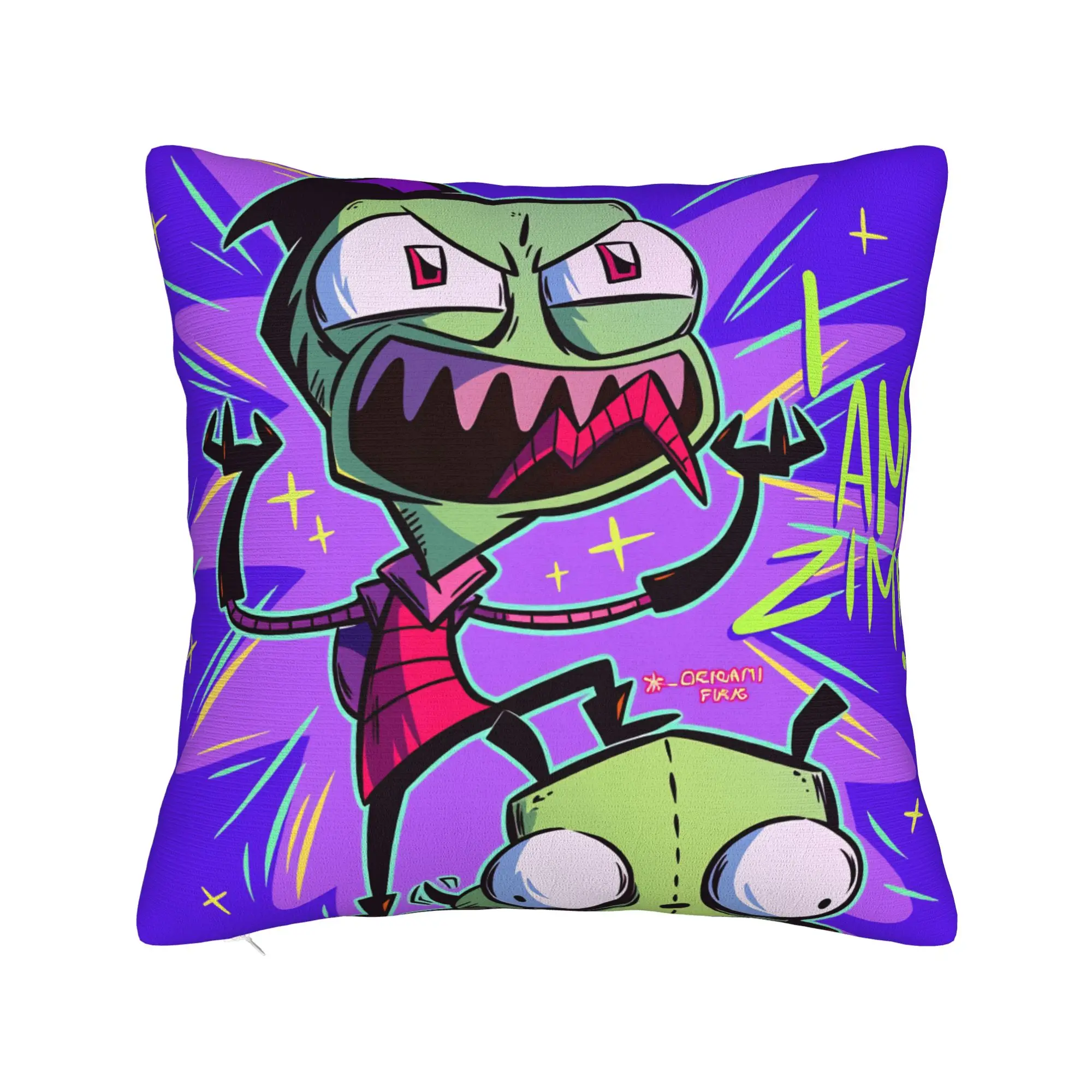 Pillow Case I-Invader ZIM Anime Comfy  Pillow Cover For Sofa Bedroom Home Decor Cute Funny Pillowcases