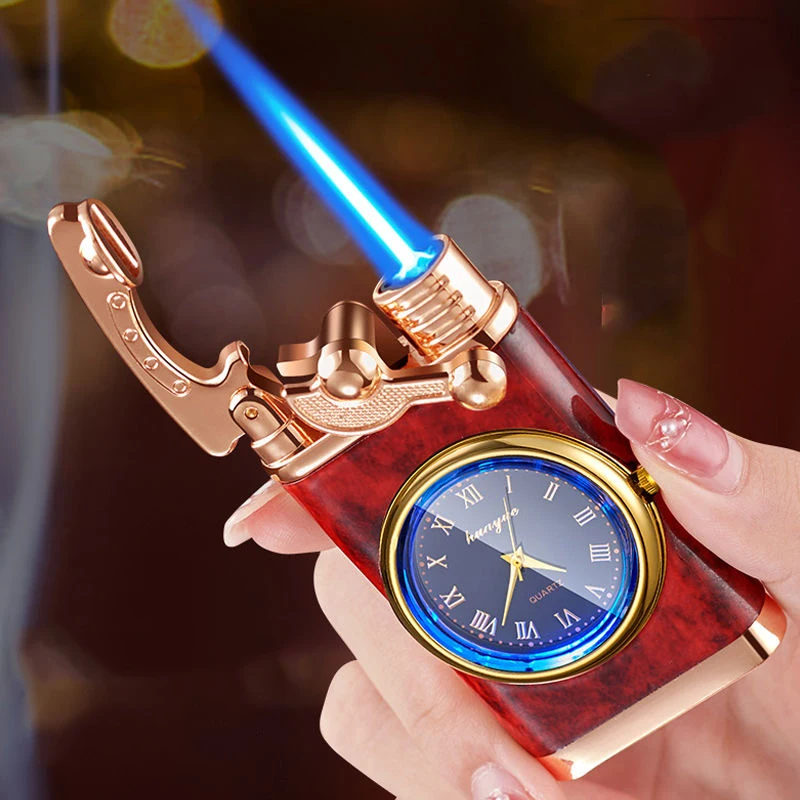 ไฟแช็คแบบพกพา น้ำหนักเบา รุ่น Clock ควันน้อย ใช้กลางแจ้ง แบบสองหัว ยี่ห้อ Little Man Tools อุปกรณ์เสริมสำหรับบุหรี่ ไฟฉาย