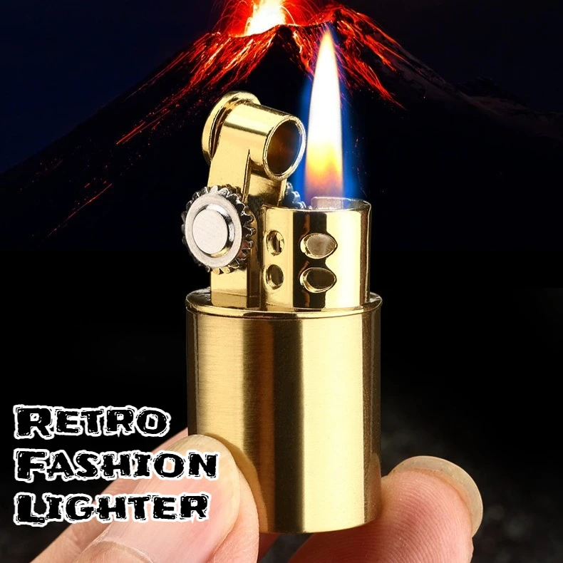 

NEW Vintage Mini Grinding Wheel Open Flame Lighter Chubby Guy Fashionable Men's Gift Cigarette Accessories