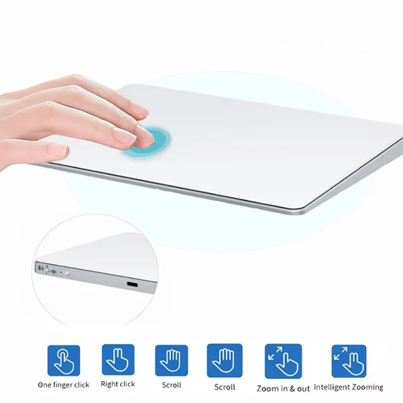 

Jomaa Bluetooth Touchpad Mouse Wired /Wireless Rechargeable Multi-Function Gestures Trackpad for Mac/ Windows OSX/PC/Laptop