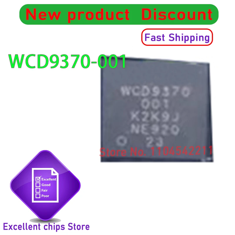 2PCS/LOT WCD9370 001 WCD9370-001 BGA New Original Genuine Ic