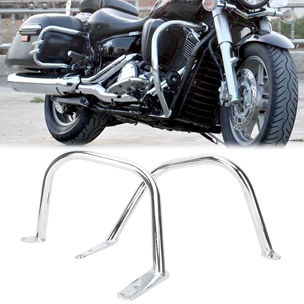 2Pcs Motorcycle Front Engine Guard Crash Bar Chrome for Yamaha V-STAR 1300 XVS1300 DS1300 2011 2012 2013 2014 2015 2016 2017