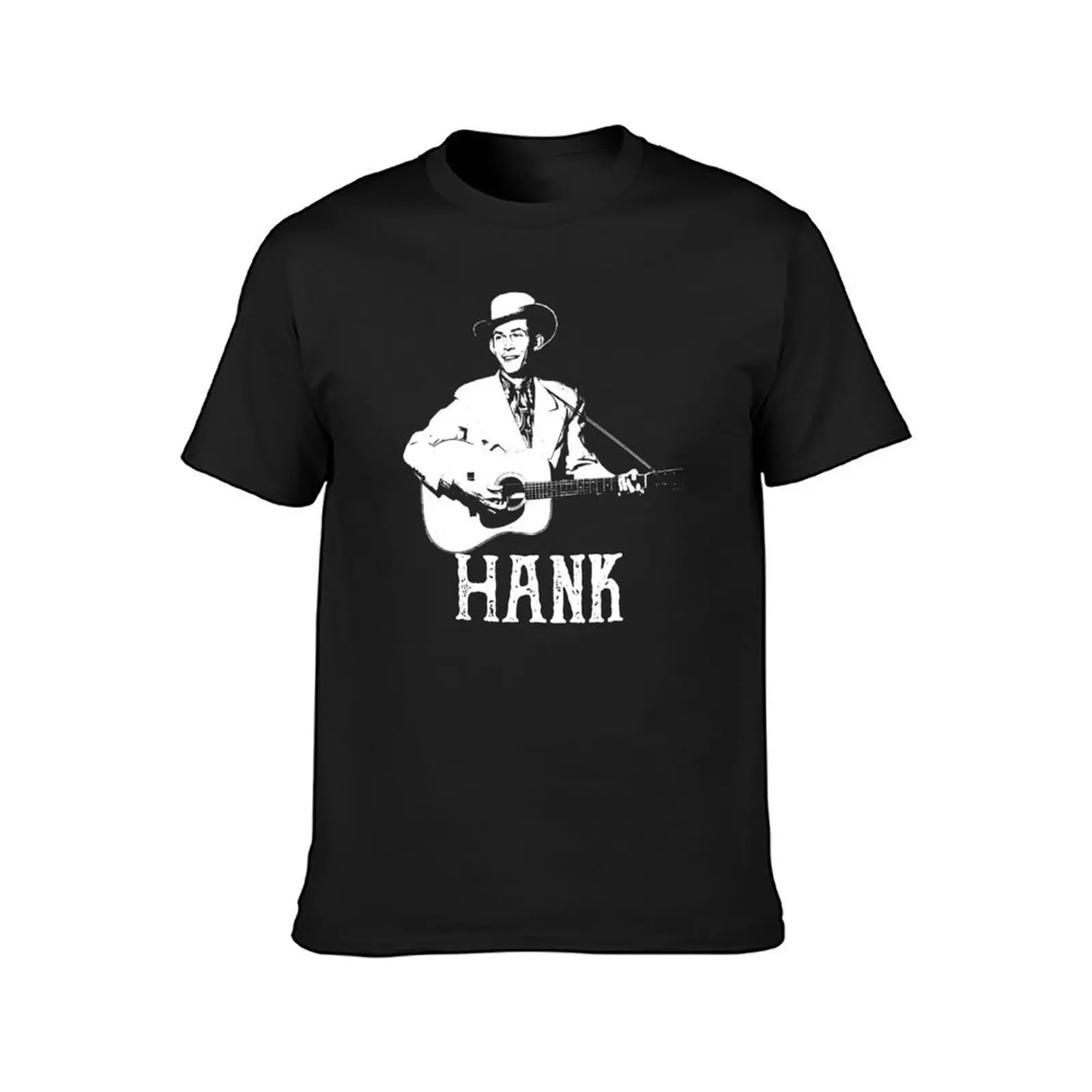 Hank - White Stencil T-Shirt new edition summer top mens t shirts pack