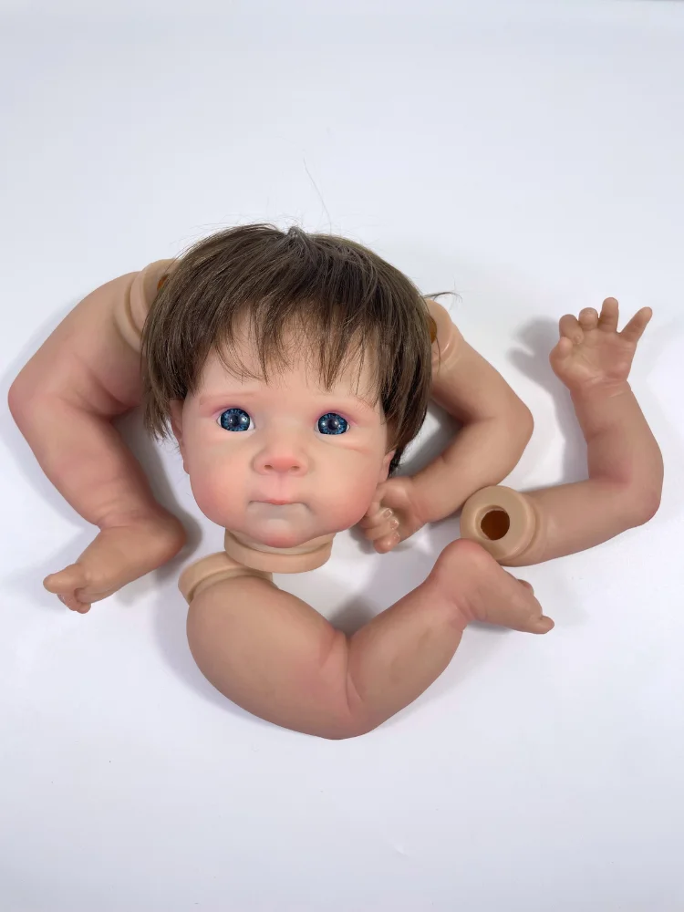 18 inches Already Painted Bebe Bettie With Hair Transplant Doll Kits Vinyl Reborn Doll Unassembled DIY Reborn Doll Kit Gift