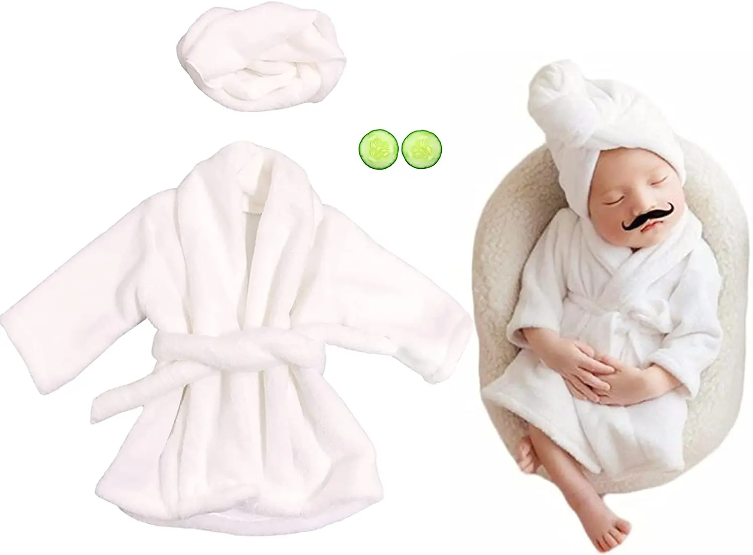 Conjunto de Albornoz y toalla para fotografía de recién nacido, traje de baño para Spa, maquillaje, sesión de fotos, accesorios para niños y niñas