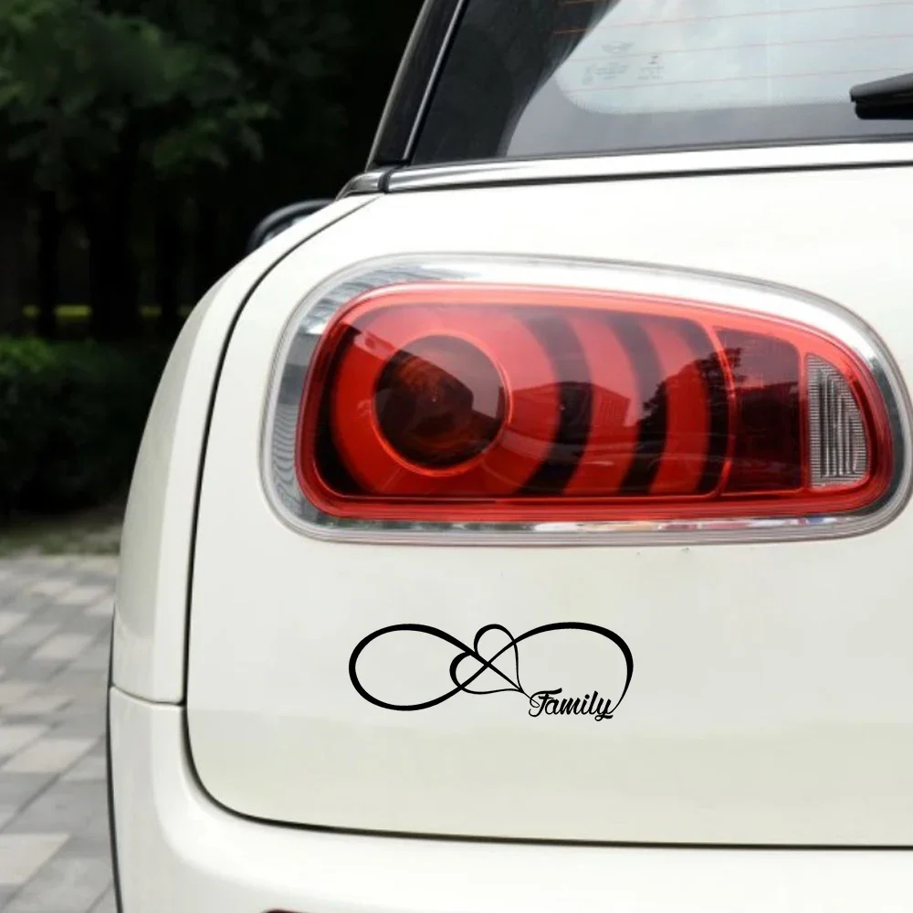 Ctcm 20 * 7cm family love eternal logo fun reflective laser Vinyl Sticker 3D car model PVC waterproof sticker