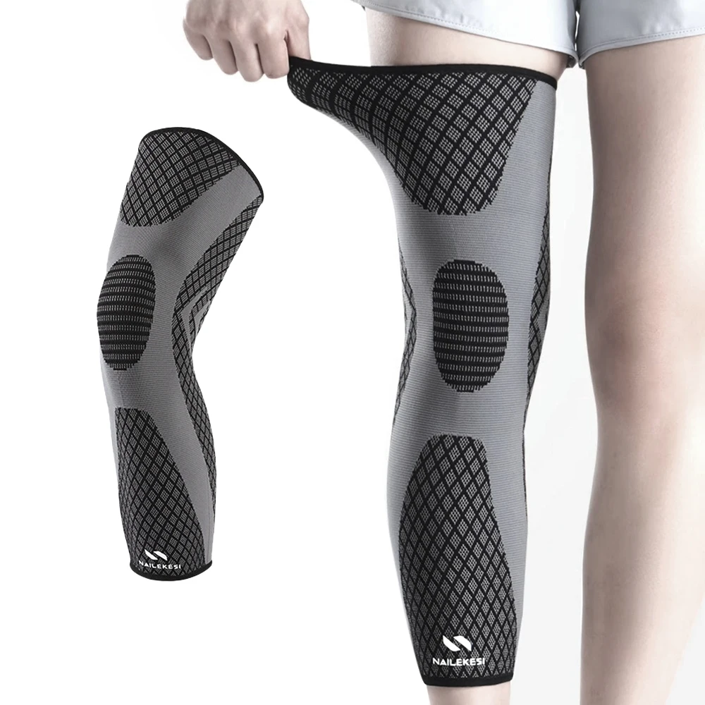 1PCS Full Leg Compression Sleeves for Men And Women Long Knee Brace Support for Basketball, Running, Workout, Cycling, Sport