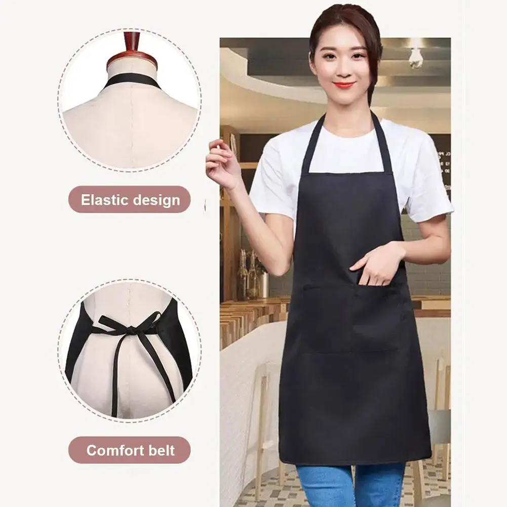 Kitchen Sleeveless Waist Apron Polyester Cooking Workwear for Chef Baking BBQ Home Restaurant Unisex Protective Apparel Tools