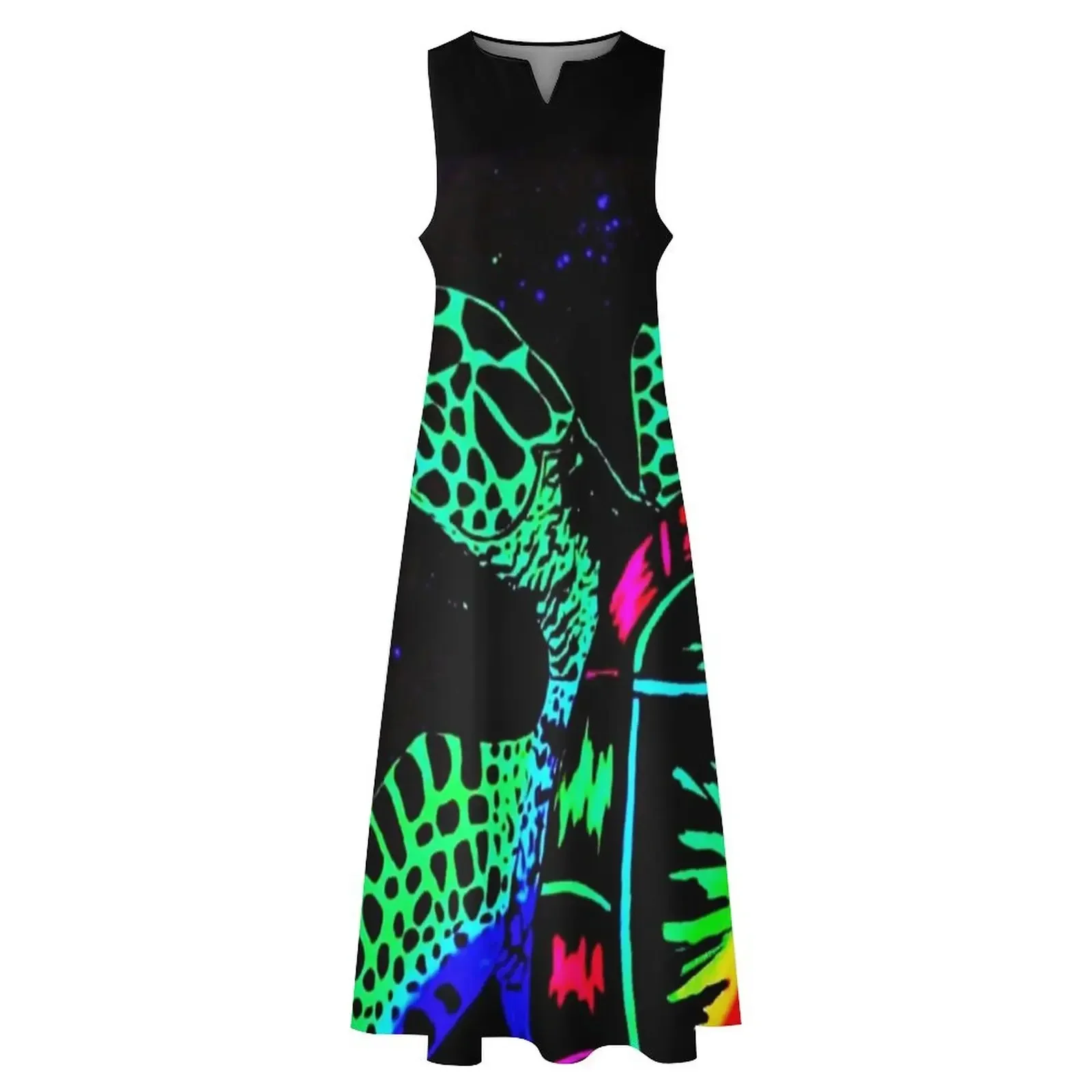 Gloeiende regenboog zeeschildpad lange jurk avondjurken luxe 2025, zomer damespak, galajurk, avondjurk