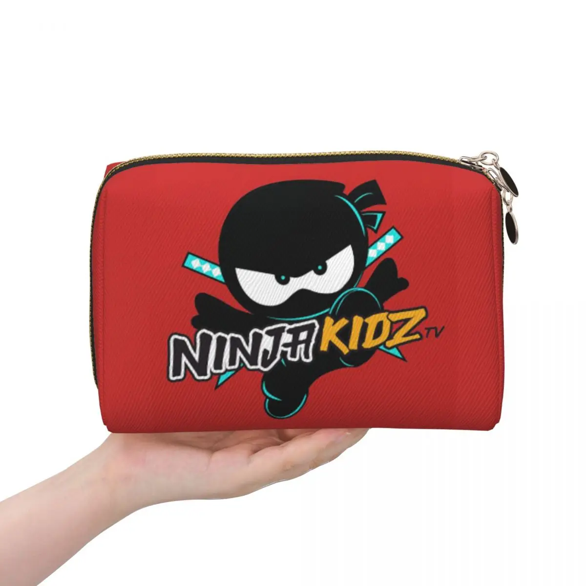 Ninja Kidz Bolsa de cosméticos para mujer, bolsa organizadora de maquillaje de viaje, almacenamiento de artículos de tocador, caja de kit Dopp