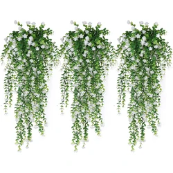 30inch Artificial Eucalyptus Leaves Vine Fake Plant for Home Room Decor Garden Wedding Decoration Outdoor Ornaments Accessories