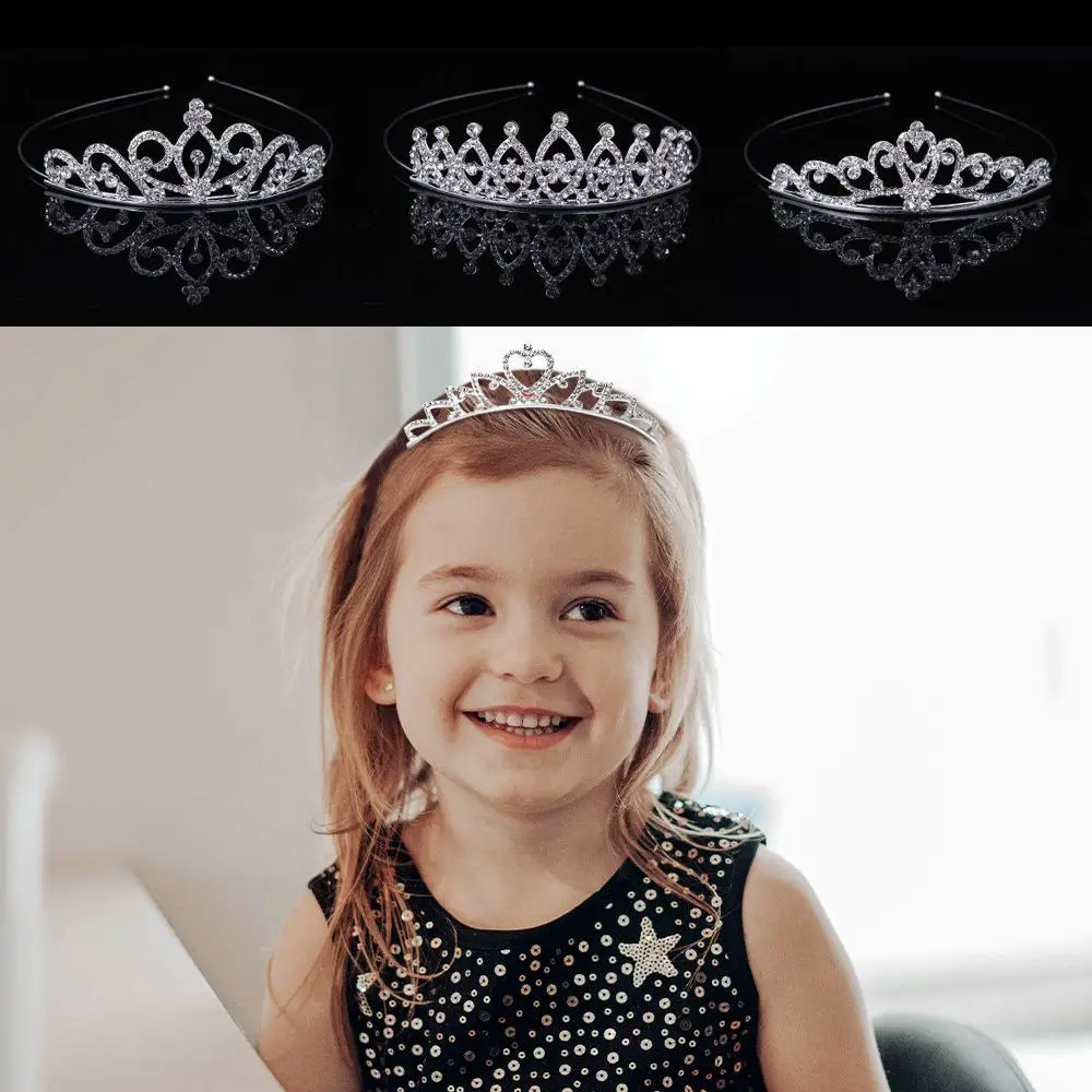 Hair Jewelry Headband Royal Queen Princess Crown Bride Hair Accessories Crystal Wedding Tiaras Rhinestone