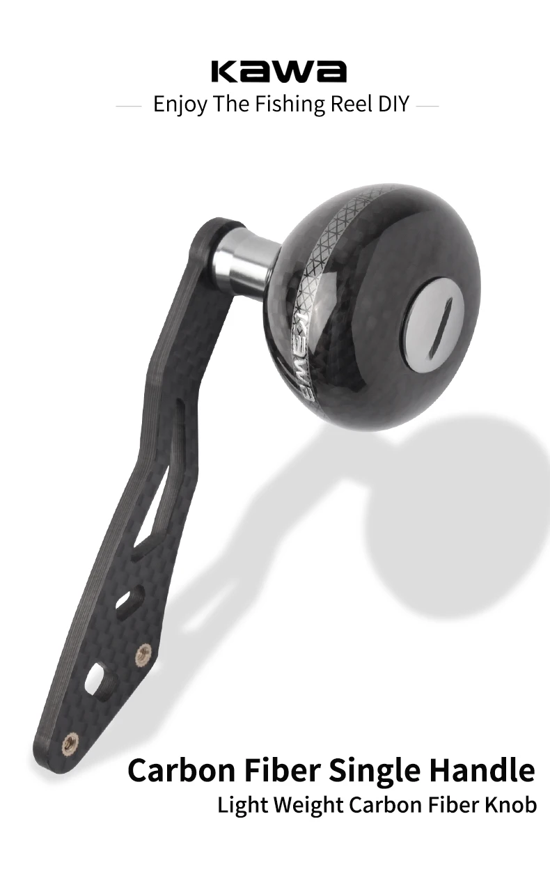 Kawa 1pc Angel rolle Griff Kohle faser Material super leichter Anzug für shi/d/ab Serie Casting Doppel rolle Griff Zubehör – Detail 1