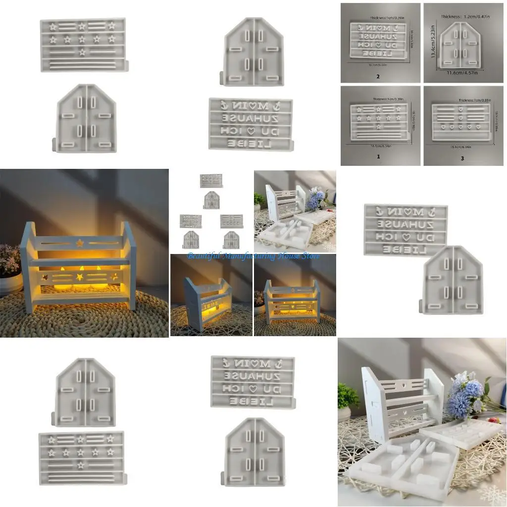 

E56A Storage Rack Silicone Moulds Epoxy Resin Moulds Crafting Molds Multi Layer Shelf Molds Silicone Texture for Crafting