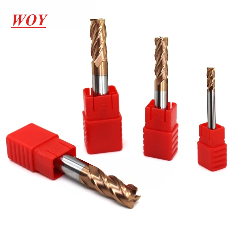 

WOY Milling Cutter Alloy Coating Tungsten Steel Tool Cnc Maching Hrc55 Endmill Top Milling Cutter Kit Milling Machine Tools