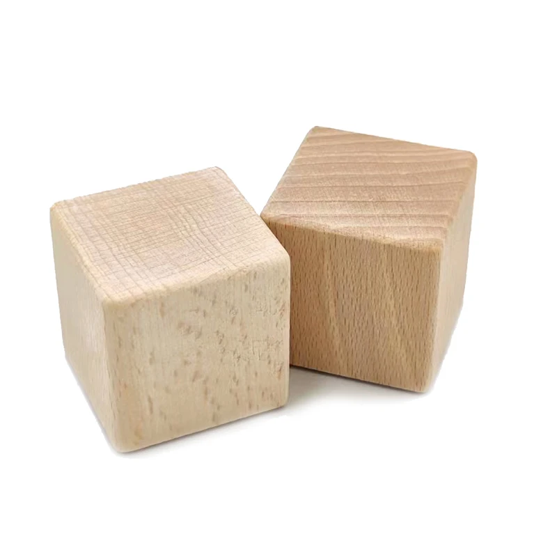 1pc 40mm Unfinished Wooden Block, Wood Square Cubes for Crafts Making, DIY Projects, Arts, Home Decor, Puzzle Making