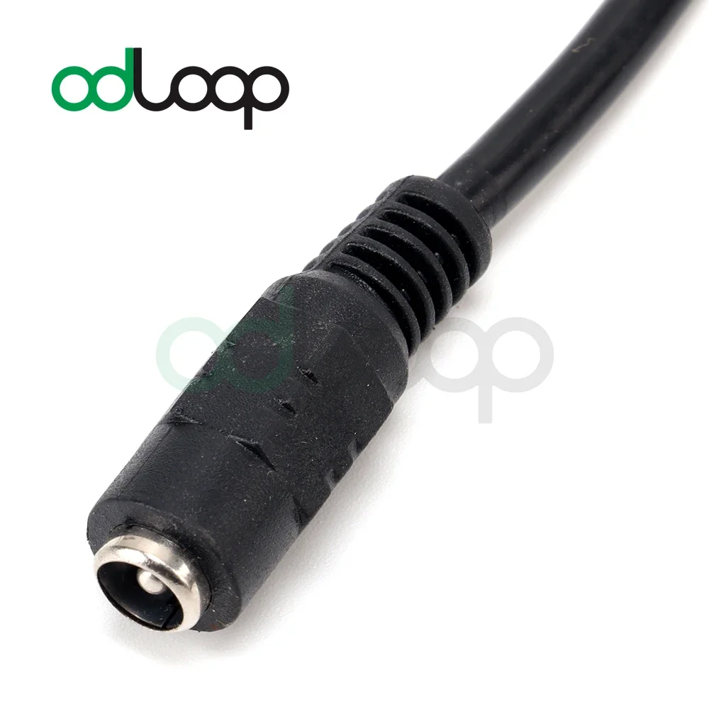 ODLOOP-Cable divisor de enchufe de alimentación macho, tira Led CCTV, 12v DC, 1 hembra a 2 4 vías