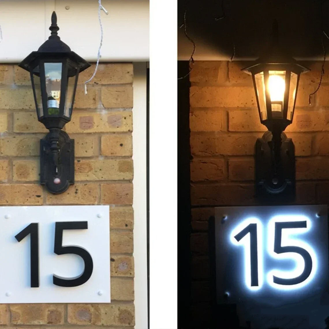 Custom Solar power Steel Backlit LED Floating Address Number Up-scale Modern Look Lighted House Number Illuminated House Numbers